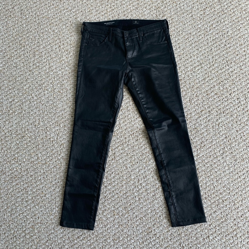 AG Adriano Goldschmeid Leather Legging Ankle Jeans